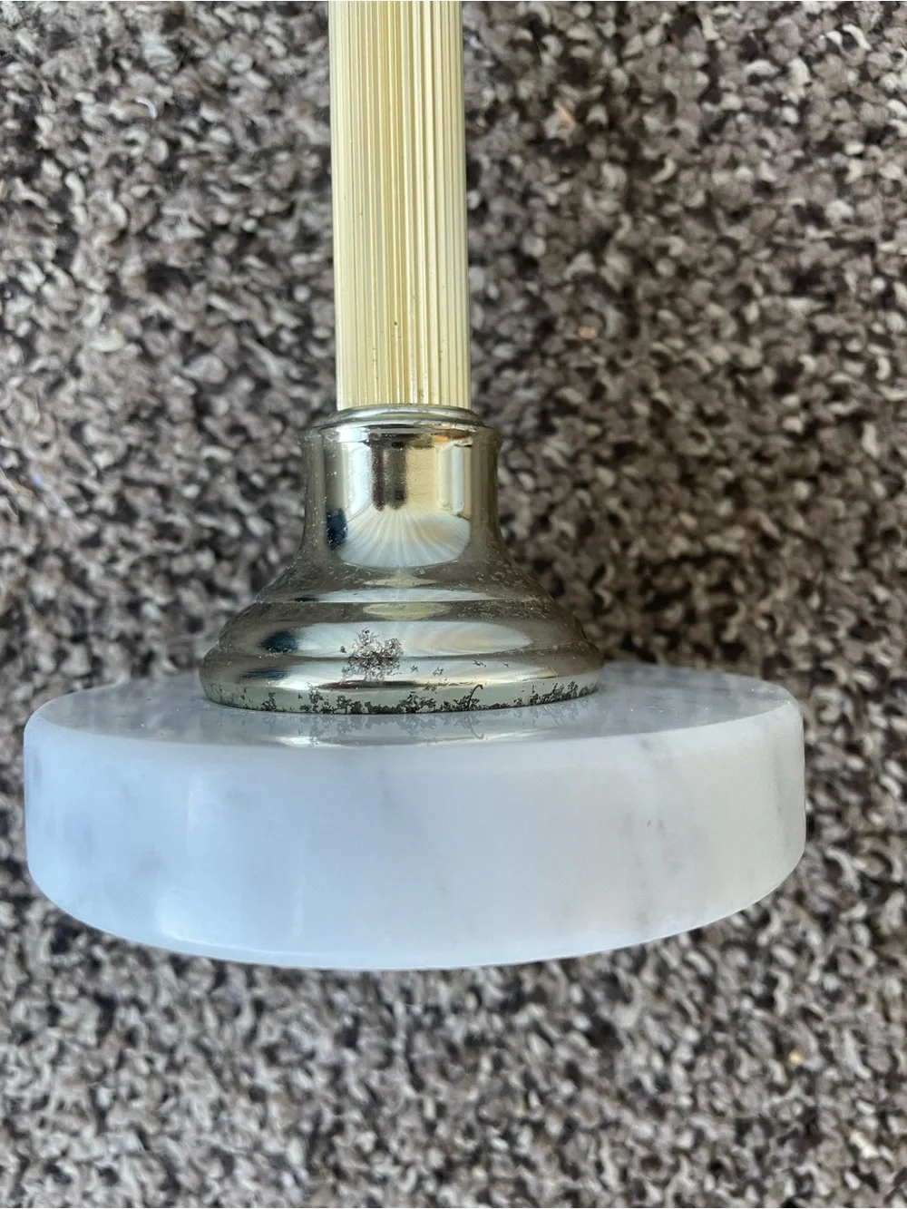 Vintage MCM Brass & Marble Freestanding Swing Arm Hand Towel Holder
